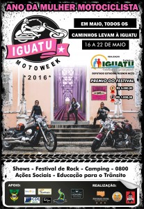 Iguatu Moto Week 2016: Cartaz do evento homenageia a mulher motociclista