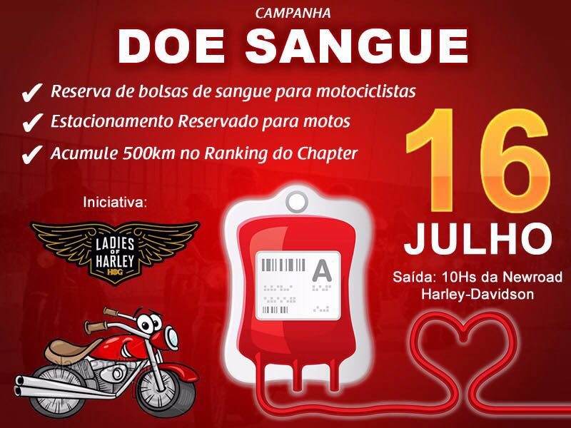 Ladies of Harley de Fortaleza fará uma campanha de doação no dia 16/07